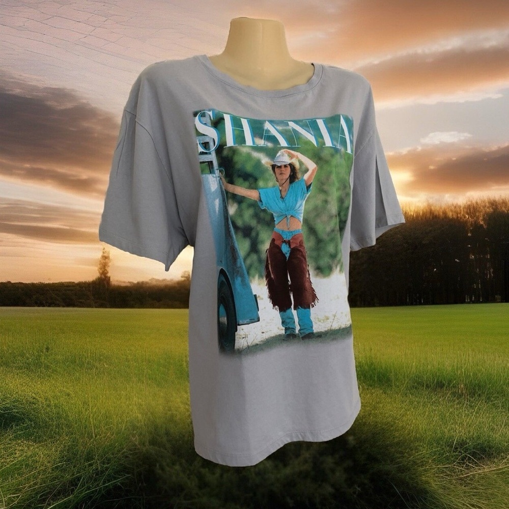 Shania Graphic Women's Gray T-Shirt